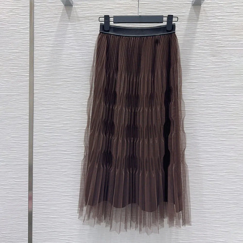 High-quality 2026 new women's fashionable solid-color half-length skirt, with multi-layer design and pleated design xy2652927