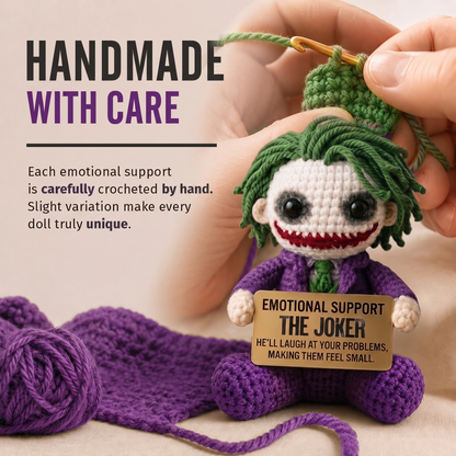 Emotional Support Joker Crochet Doll